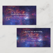 Bright Glowing Galaxy in Outer Space Visitenkarte (Vorne/Hinten)