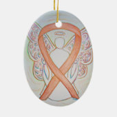 Bright Gold Awareness Ribbon Engel Ornament (Hinten)