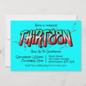 Bright Graffiti Dreizehn Einladung (Vorderseite)