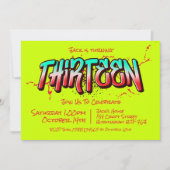 Bright Graffiti Dreizehn Einladung (Vorderseite)