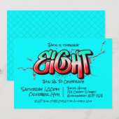 Bright Graffiti Eight Einladung (Vorne/Hinten)