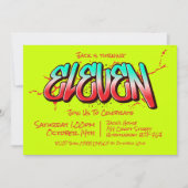 Bright Graffiti Eleven Einladung (Vorderseite)