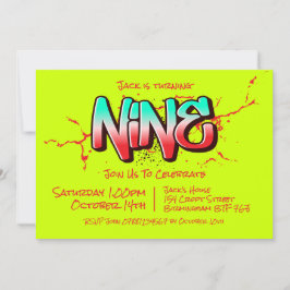 Bright Graffiti Nine Einladung