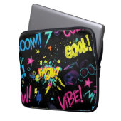 Bright Graffiti von Natasha Us Laptopschutzhülle (Vorderseite Links)