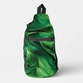 BRIGHT GREEN ABSTRACT SWIRLS CROSSBODY BAG (Vorderseite)
