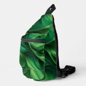 BRIGHT GREEN ABSTRACT SWIRLS CROSSBODY BAG (Rechte Ecke)