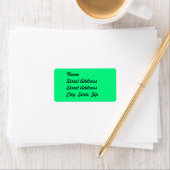 Bright Green Address Sticker Adressaufkleber (Insitu)