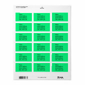Bright Green Address Sticker Adressaufkleber (Vorne)