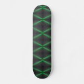 Bright Green and Black Hi Tech Pattern Skateboard (Vorderseite)