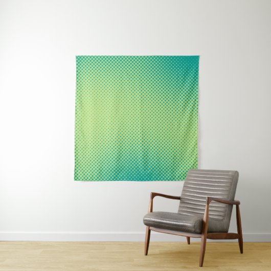 Bright green and turquoise pop art retro backgroun wandteppich (Beispiel (Horizontal))