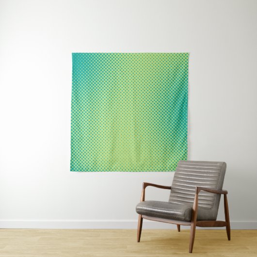 Bright green and turquoise pop art retro backgroun wandteppich (Beispiel)