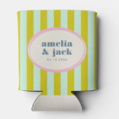 Bright Green Blue Maximalist Blooming Joy Wedding Dosenkühler (Rückseite)