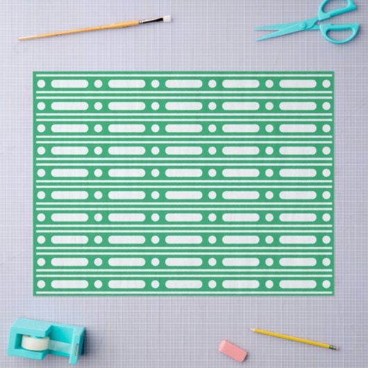 Bright Green Dot Border Decoupage Paper Seidenpapier (Basteln)