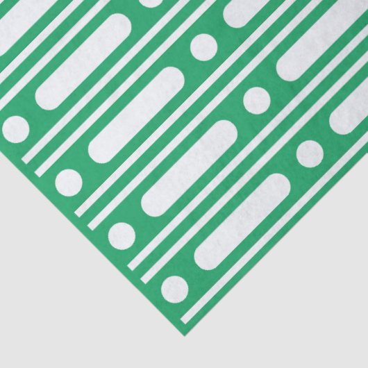 Bright Green Dot Border Decoupage Paper Seidenpapier (Detail)