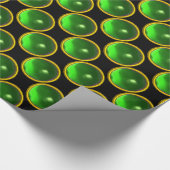 BRIGHT GREEN EMERALD GEM STONES GESCHENKPAPIER (Ecke)