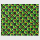 BRIGHT GREEN EMERALD GEM STONES GESCHENKPAPIER (Flach)