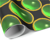 BRIGHT GREEN EMERALD GEM STONES GESCHENKPAPIER (Rolleneckpunkt)