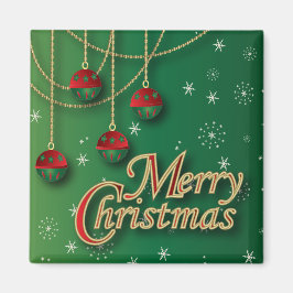 Bright Green frohe Weihnachten Magnet