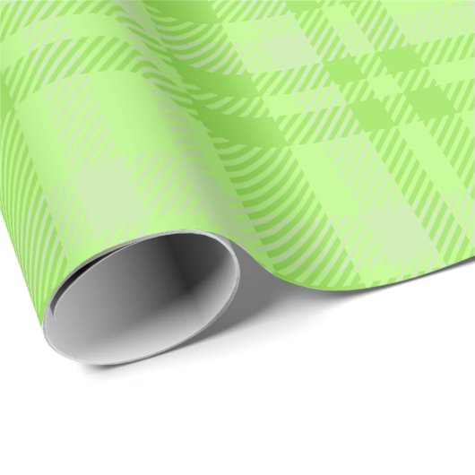 Bright Green Fun & Bold Tartan Plaid Pattern Geschenkpapier (Rolleneckpunkt)