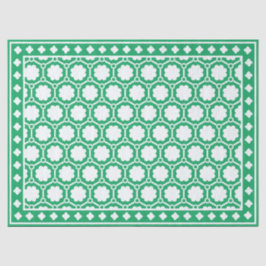 Bright Green Geometric Bone Inlay Decoupage Paper Seidenpapier