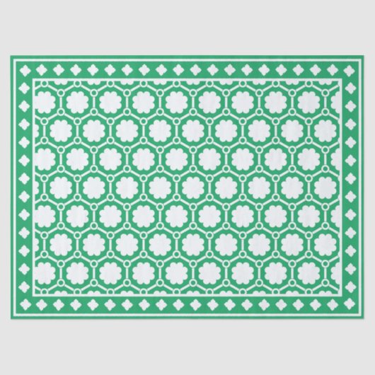 Bright Green Geometric Bone Inlay Decoupage Paper Seidenpapier (Vorderseite)