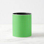 Bright Green Gingham Karo Coffee Tasse (Zentrum)