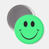 Bright Green Happy Face Magnet (Vorderseite/Rückseite)