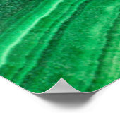 Bright green Malachite Mineral Poster (Ecke)