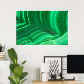 Bright green Malachite Mineral Poster (Heimbüro)