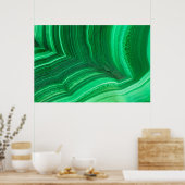 Bright green Malachite Mineral Poster (Küche)