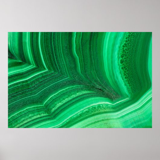 Bright green Malachite Mineral Poster (Vorne)