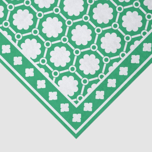 Bright Green Modern Bone Inlay Decoupage Paper Seidenpapier (Detail)