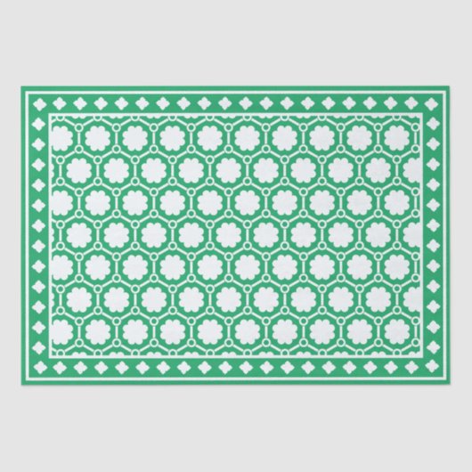 Bright Green Modern Bone Inlay Decoupage Paper Seidenpapier (Vorderseite)