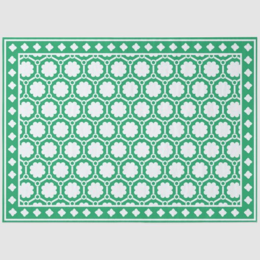 Bright Green Modern Bone Inlay Decoupage Paper Seidenpapier (Vorderseite)