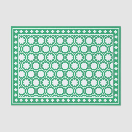 Bright Green Modern Bone Inlay Decoupage Paper Seidenpapier (Vorderseite)