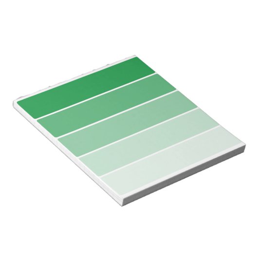 Bright Green Paint Samples Notizblock (angewinkelt)