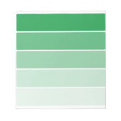 Bright Green Paint Samples Notizblock (Vorderseite)