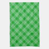 Bright Green Plaid Checked Pattern Geschirrtuch (Vertikal)