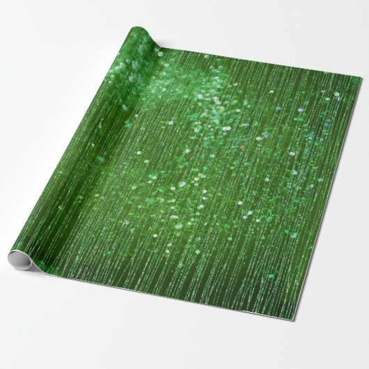 Bright Green Sparkle Glittery Geschenkpapier (Ungerollt)