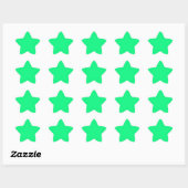 Bright Green Star Sticker (Blatt)
