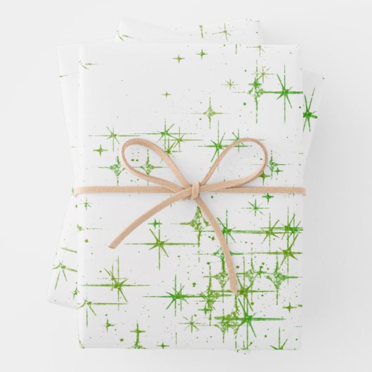 Bright Green Star Twinkle Geschenkpapier Set (Beispiel)