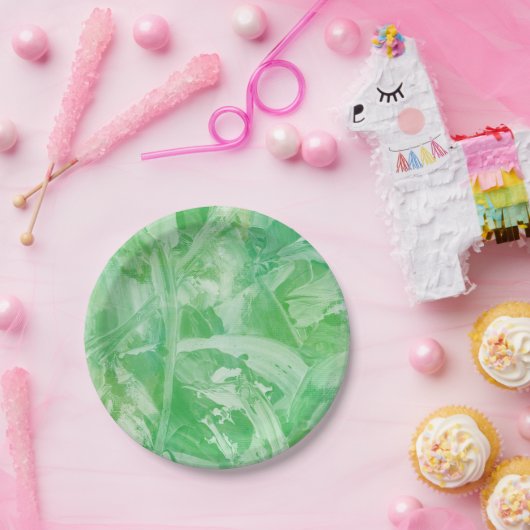 Bright Green texturiert Pappteller (Party)