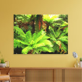 Bright Green Tree Ferns Leinwanddruck (Insitu (Wohnzimmer))