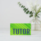 Bright Green Tutor Visitenkarte (Stehend Vorderseite)