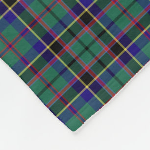 Bright Green und Royal Blue Stevenson Clan Tartan Fleecedecke