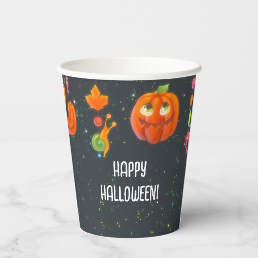 Bright Halloween Party Paper cup Pappbecher (Rückseite)