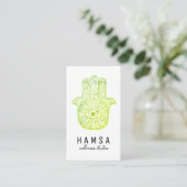 Bright Hamsa Reiki Business Cards Visitenkarte (Stehend Vorderseite)