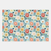 Bright Hand Drawn Wildflower Meadow Geschenkpapier Set (Vorderseite)