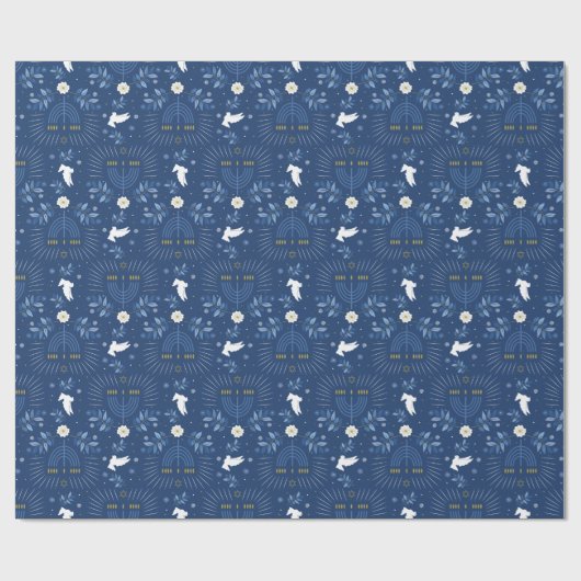 Bright Hanukkah Wrapping Papier Geschenkpapier (Flach)