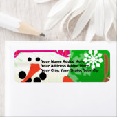 Bright Happy Snowman Rücksendeadressen-Aufklebers (Insitu)